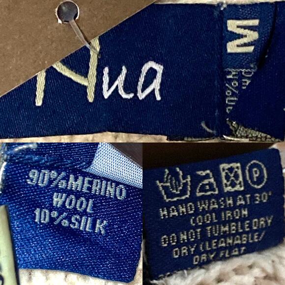 Aran Crafts NWT Cable Knit Irish Wool Sweater Cardigan Asymmetrical Zip Front M - Picture 8 of 16